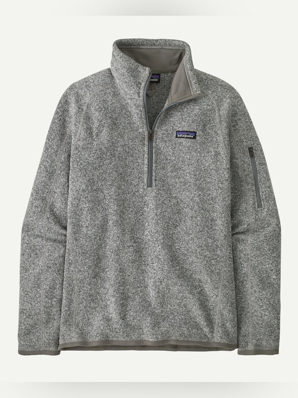 Patagonia Womens Better Sweater 1/4 Zip Fleece Size M *Birch White